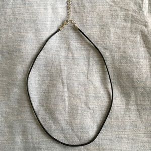Plain Black Rope Necklace for Charms